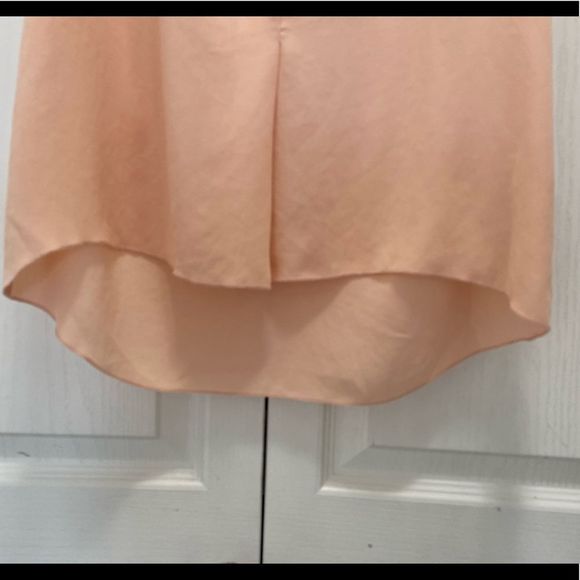 Wilfred Women's Shirt Top Sleeveless Sheer V-neck Button Up Hi-Low Peach Small - Picture 8 of 14
